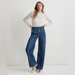 Madewell Baggy Straight Cargo Jeans in Codey Wash